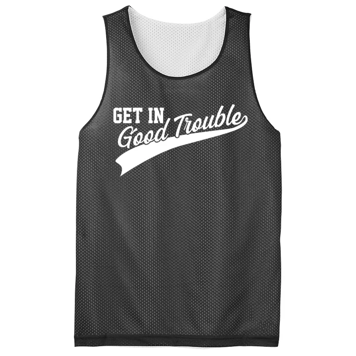 Sporty Get In Good Trouble John Lewis Tribute Mesh Reversible Basketball Jersey Tank