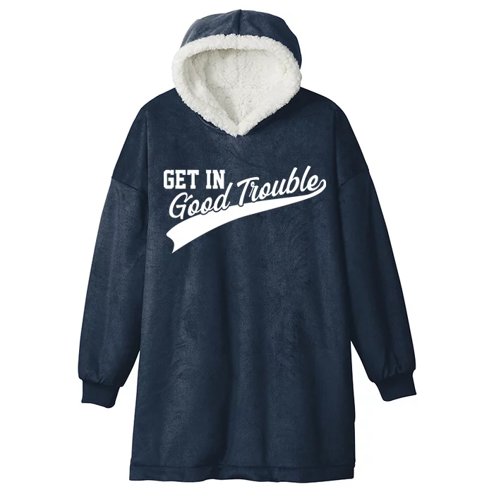 Sporty Get In Good Trouble John Lewis Tribute Hooded Wearable Blanket