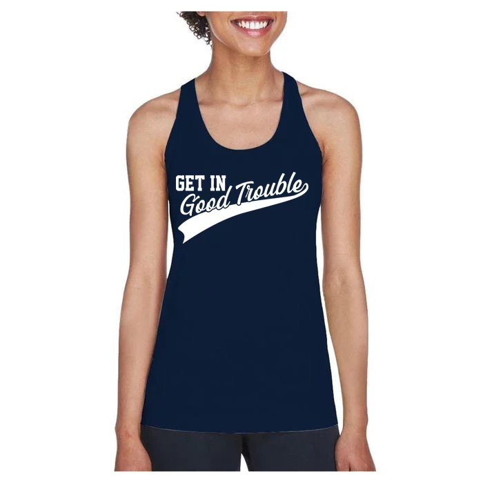 Sporty Get In Good Trouble John Lewis Tribute Women's Racerback Tank