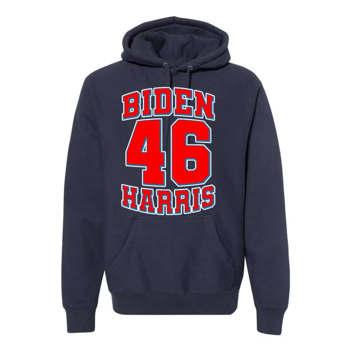 Sporty Jersey Style Biden Harris 46 2020 Election Premium Hoodie