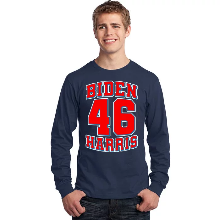 Sporty Jersey Style Biden Harris 46 2020 Election Tall Long Sleeve T-Shirt