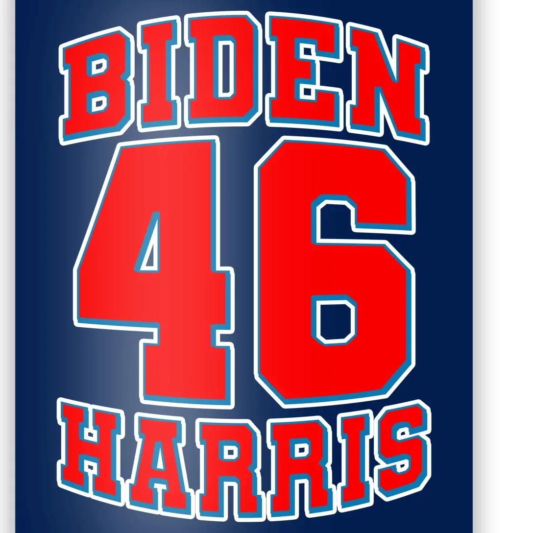 Sporty Jersey Style Biden Harris 46 2020 Election Poster