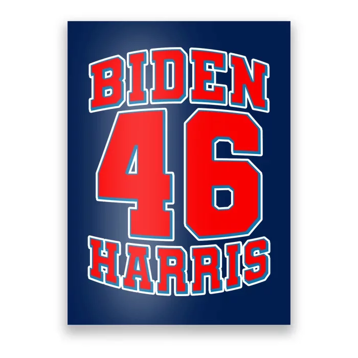 Sporty Jersey Style Biden Harris 46 2020 Election Poster