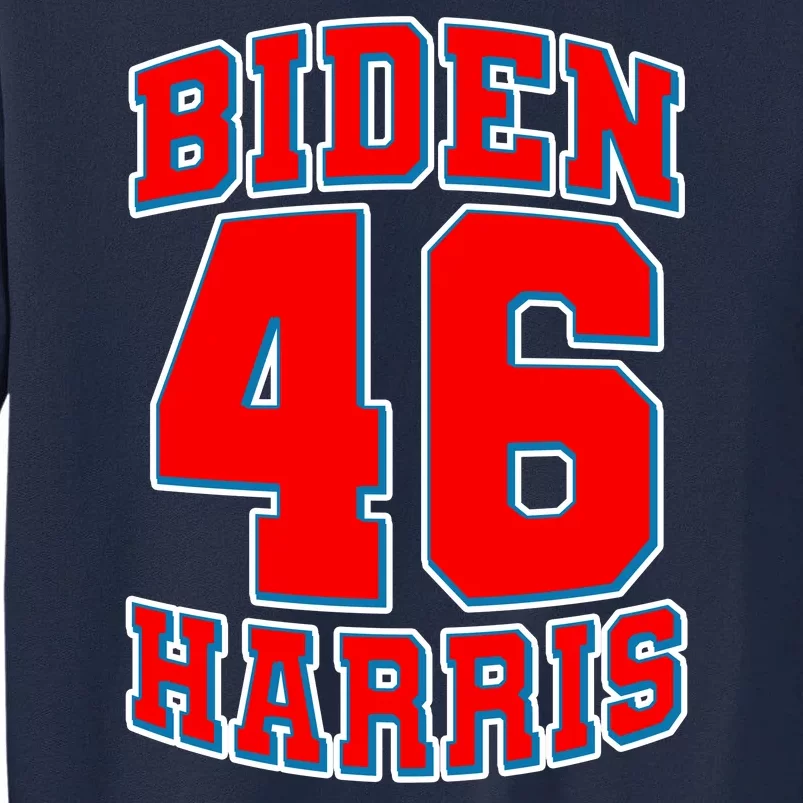 Sporty Jersey Style Biden Harris 46 2020 Election Tall Sweatshirt