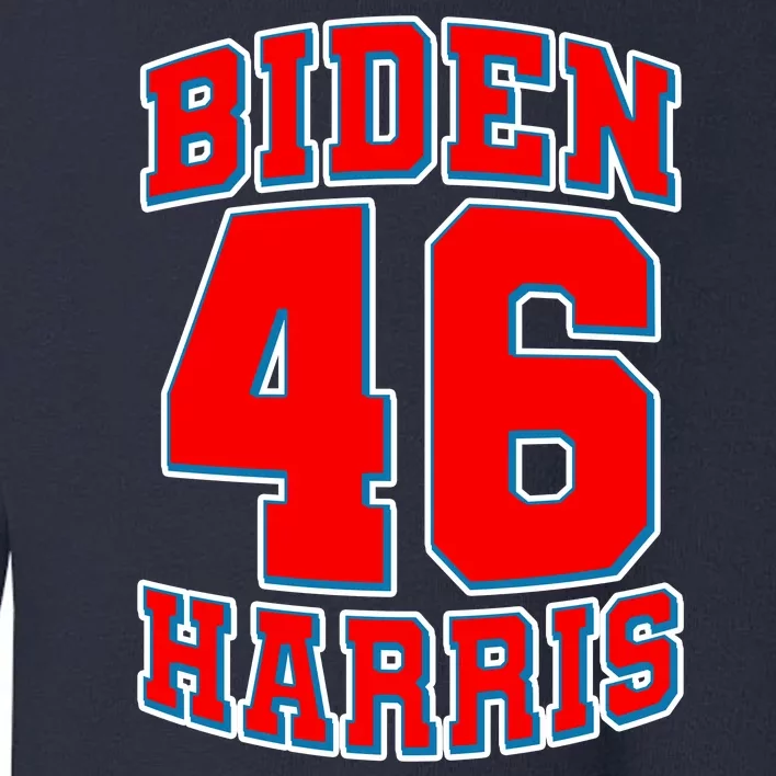 Sporty Jersey Style Biden Harris 46 2020 Election Toddler Sweatshirt