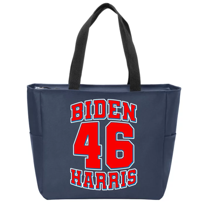 Sporty Jersey Style Biden Harris 46 2020 Election Zip Tote Bag