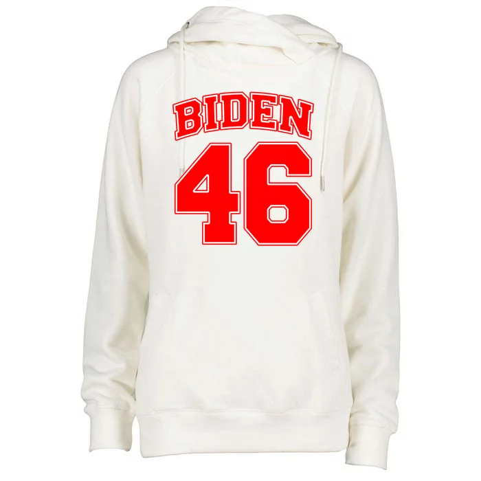 Sporty Joe Biden for 46th President Womens Funnel Neck Pullover Hood