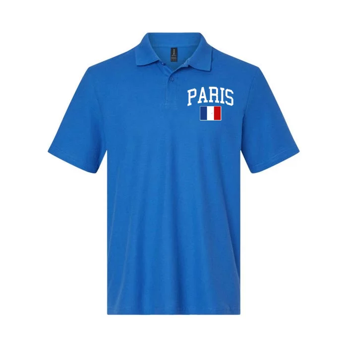 Sporty Paris France Flag Logo Sports Fan Softstyle Adult Sport Polo