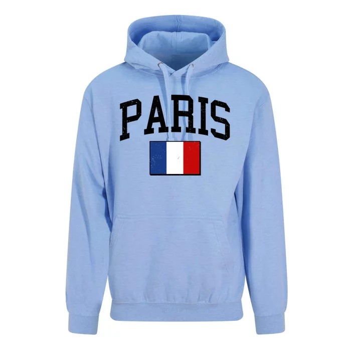 Sporty Paris France Flag Logo Sports Fan Unisex Surf Hoodie