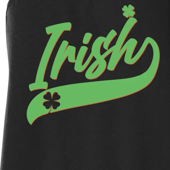 Sporty St. Patrick's Day Irish Logo Women's Racerback Tank