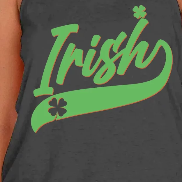 Sporty St. Patrick's Day Irish Logo Women's Knotted Racerback Tank