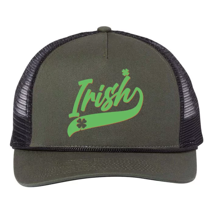 Sporty St. Patrick's Day Irish Logo Retro Rope Trucker Hat Cap