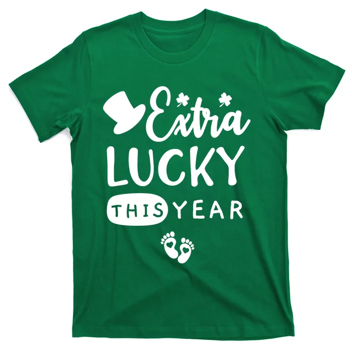 St Pattys Pregnancy Announcement St Patricks Day Pregnant Premium T-Shirt