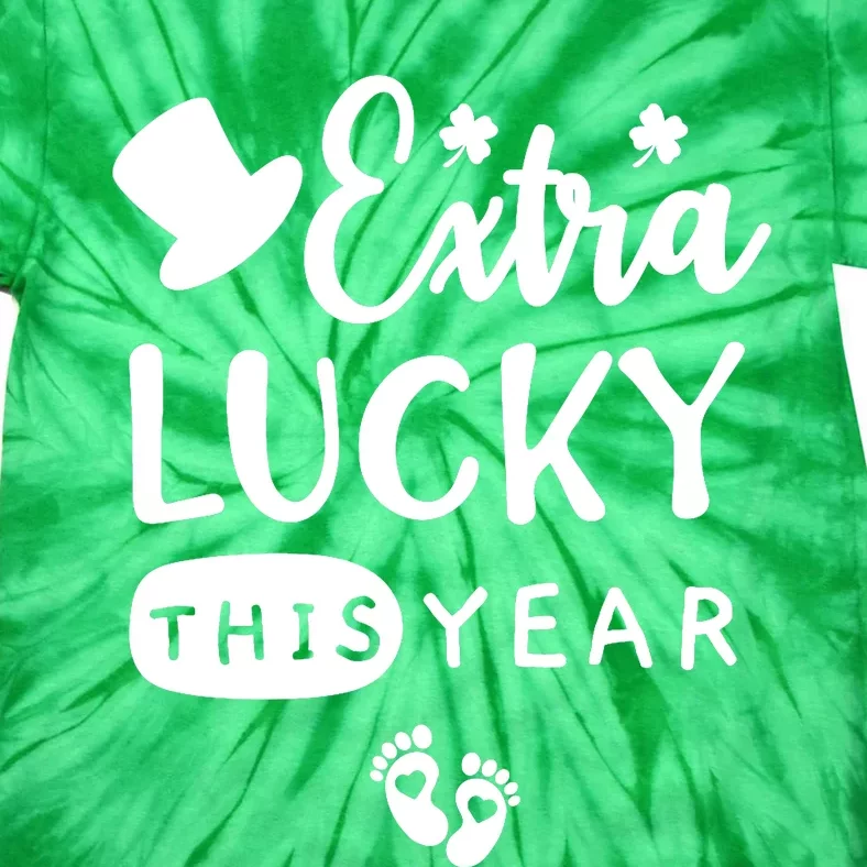 St Pattys Pregnancy Announcement St Patricks Day Pregnant Premium Tie-Dye T-Shirt