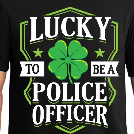 St Patricks Police Officer Clover Design Gift Pajama Set