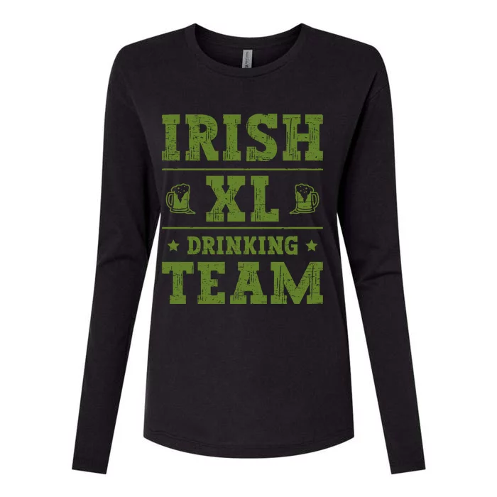 St Patrick`s Patricks Day Lucky Irish Xl Ing Team Beer Gift Womens Cotton Relaxed Long Sleeve T-Shirt