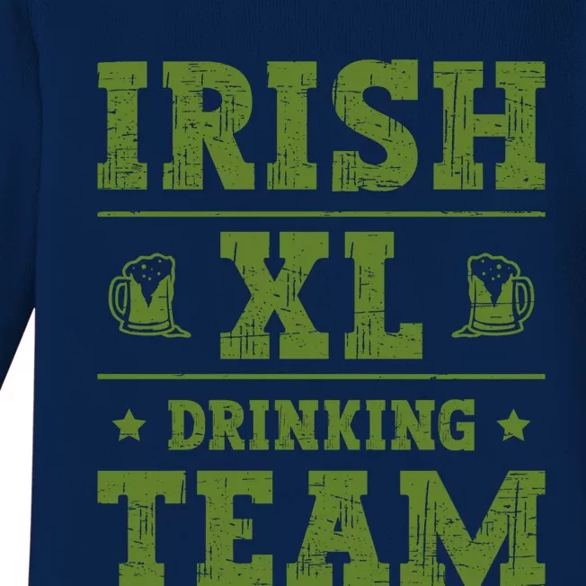 St Patrick`s Patricks Day Lucky Irish Xl Ing Team Beer Gift Baby Long Sleeve Bodysuit