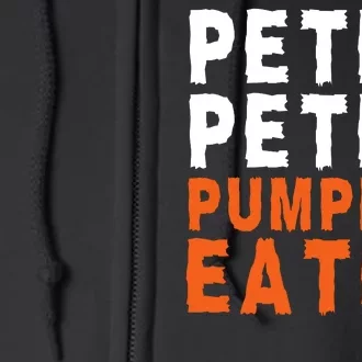 Scary Peter Peter Pumpkin Eater Halloween Costume Couple Funny Halloween Costume Full Zip Hoodie