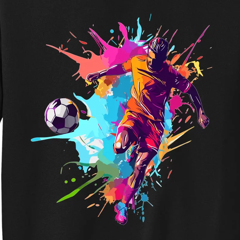 Soccer Player Paint Splash Sweatshirt