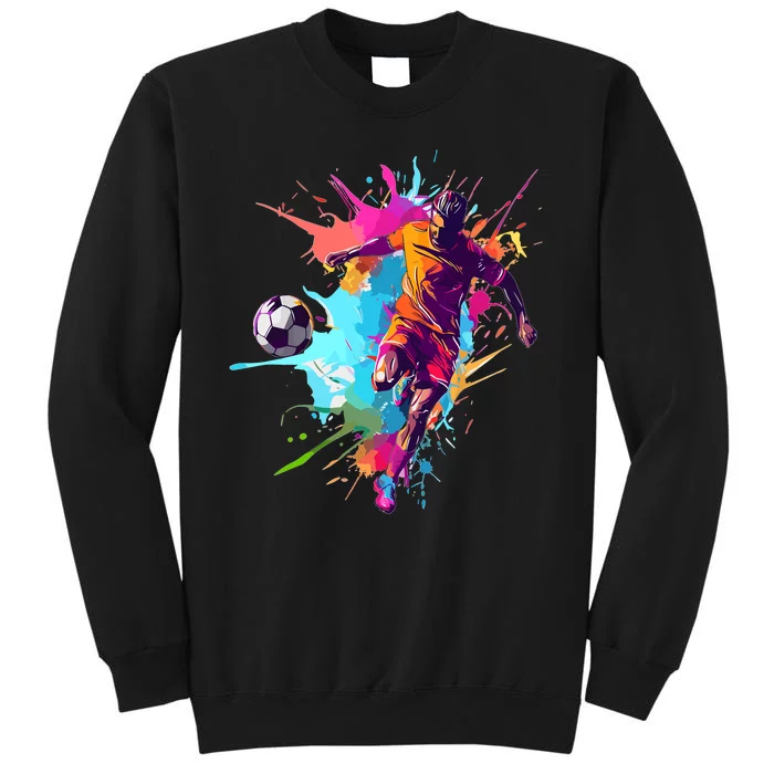 Soccer Player Paint Splash Sweatshirt