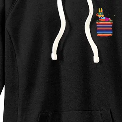 Serape Pocket Pinata Mexican Fiesta Women's Fleece Hoodie