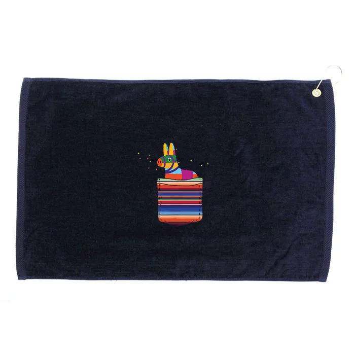 Serape Pocket Pinata Mexican Fiesta Grommeted Golf Towel