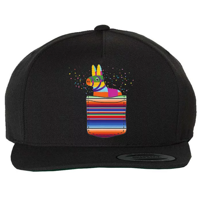 Serape Pocket Pinata Mexican Fiesta (Not An Actual Pocket) Wool Snapback Cap