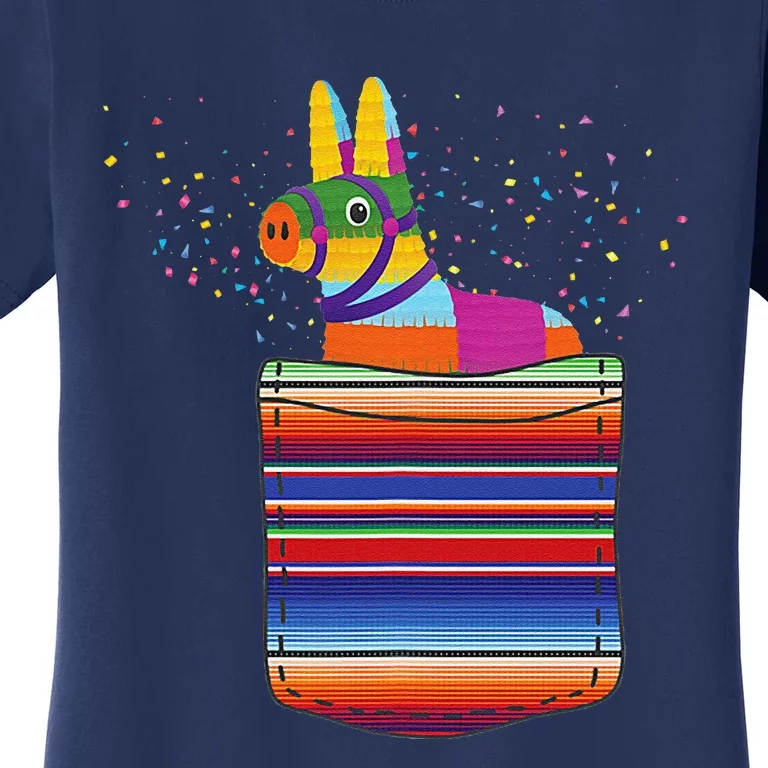 Serape Pocket Pinata Mexican Fiesta (Not An Actual Pocket) Women's T-Shirt