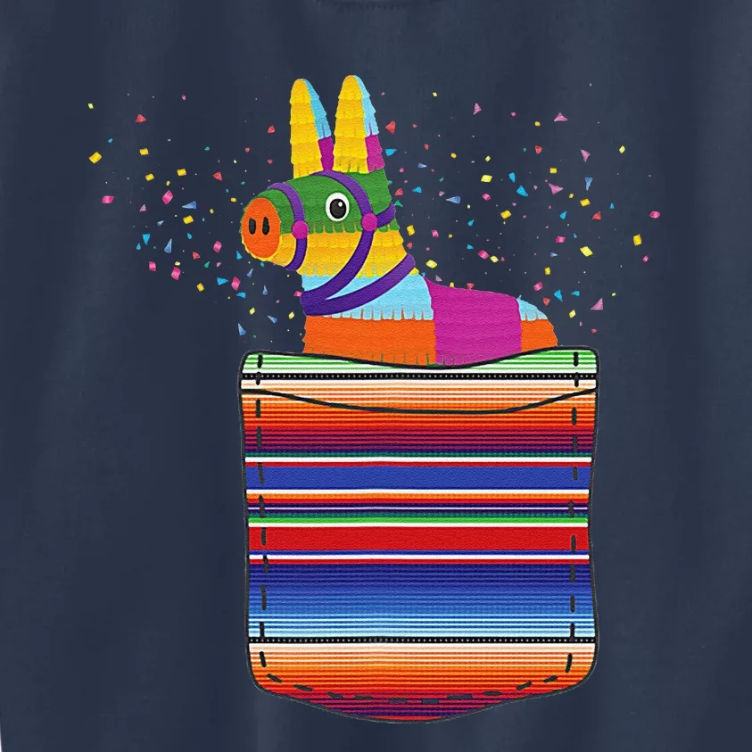 Serape Pocket Pinata Mexican Fiesta (Not An Actual Pocket) Kids Sweatshirt