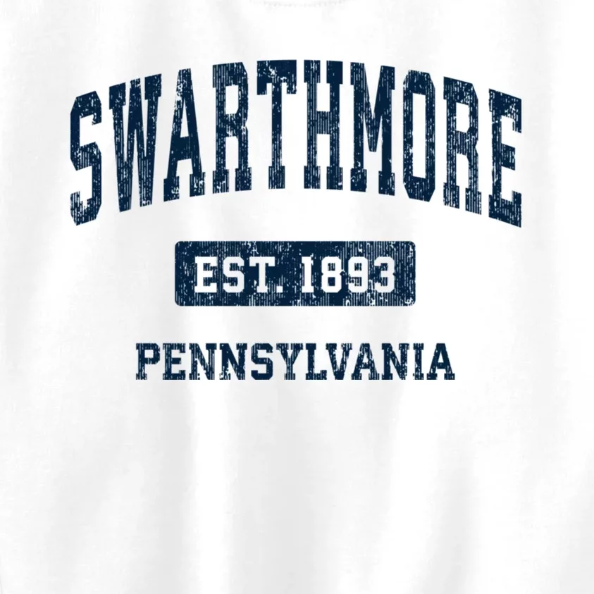 Swarthmore Pennsylvania Pa Vintage Athletic Sports Kids Sweatshirt