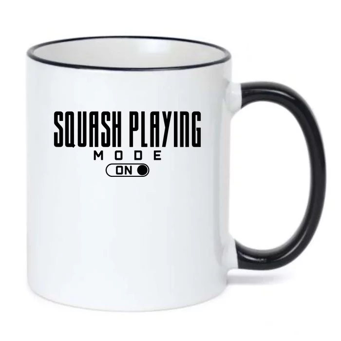 Squash Player Playing Black Color Changing Mug