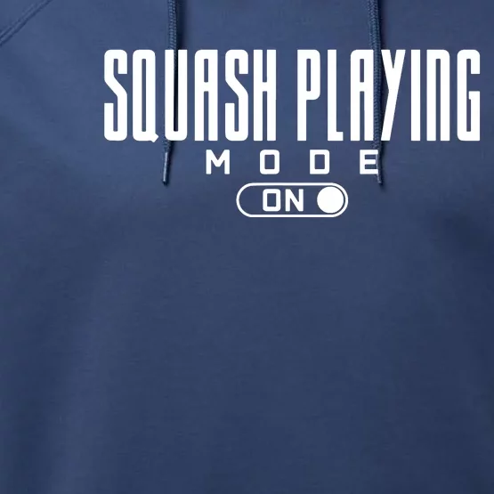 Squash Player Playing Performance Fleece Hoodie