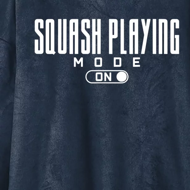 Squash Player Playing Hooded Wearable Blanket