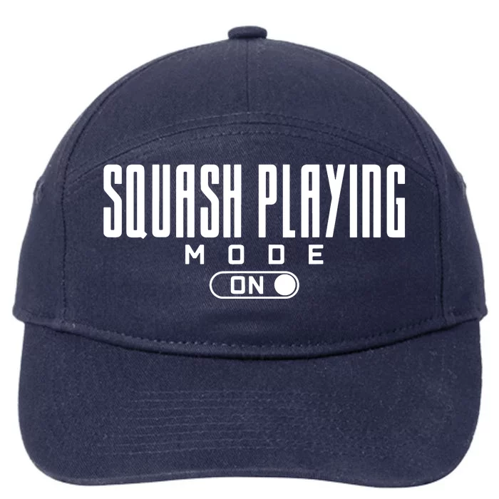 Squash Player Playing 7-Panel Snapback Hat