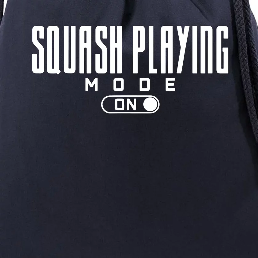 Squash Player Playing Drawstring Bag