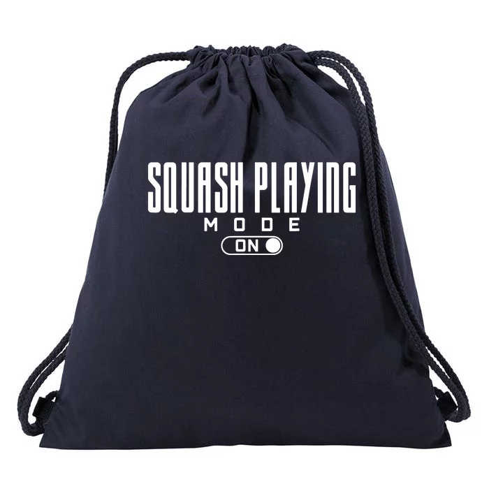 Squash Player Playing Drawstring Bag