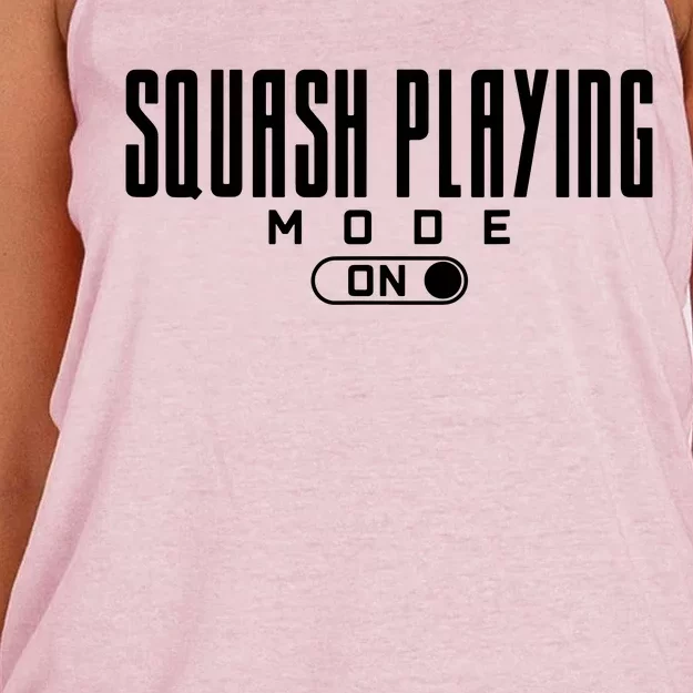 Squash Player Playing Women's Knotted Racerback Tank