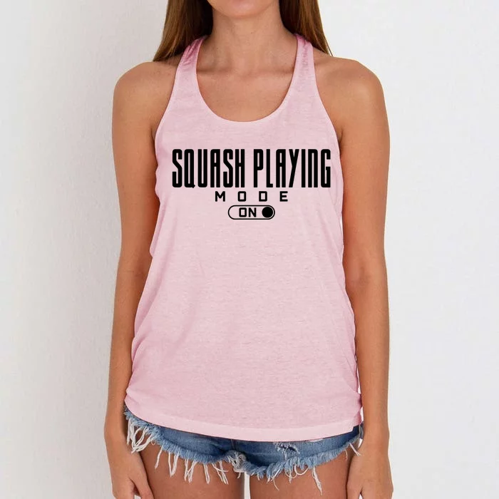 Squash Player Playing Women's Knotted Racerback Tank