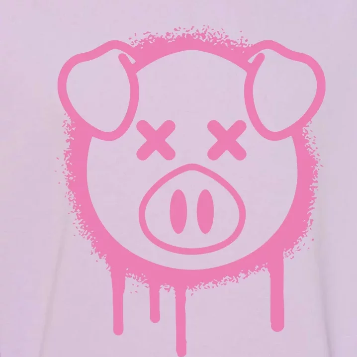 Spray Paint Pig Black Garment-Dyed Sweatshirt