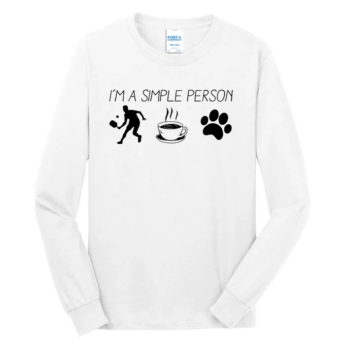 Simple Pickleball Player Tall Long Sleeve T-Shirt