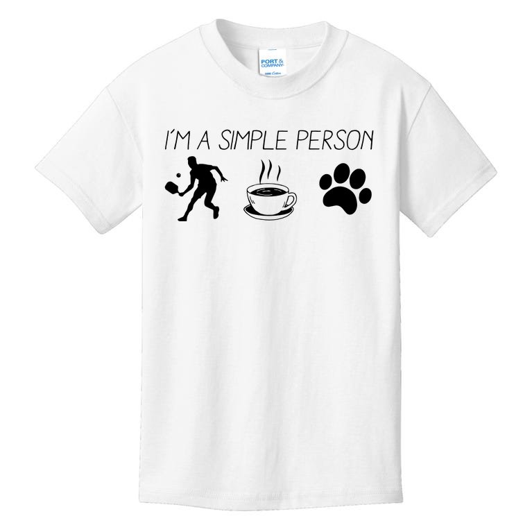 Simple Pickleball Player Kids T-Shirt