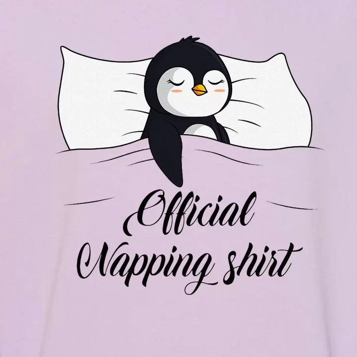 Sleeping Penguin Pyjamas Penguin Lover Napping Garment-Dyed Sweatshirt