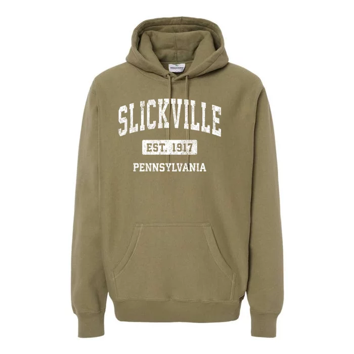 Slickville Pennsylvania Pa Vintage Athletic Sports Premium Hoodie