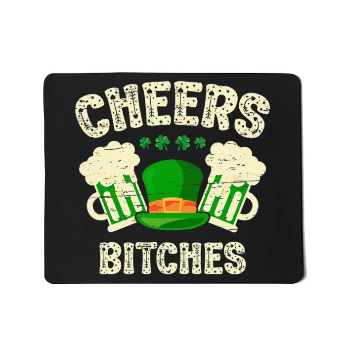 St. Patrick`s Patricks Day Irish Cheers Bitches Lucky Beer Mousepad