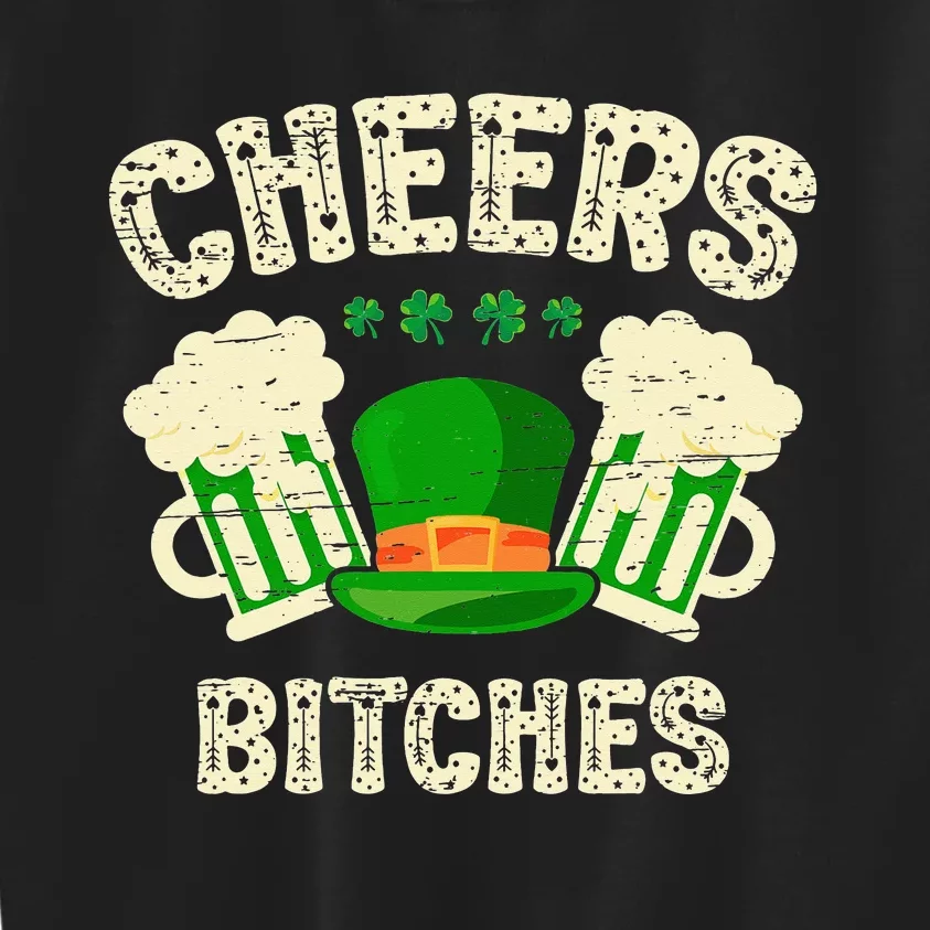 St. Patrick`s Patricks Day Irish Cheers Bitches Lucky Beer Kids Sweatshirt