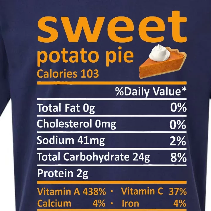 Sweet Potato Pie Nutrition Food Thanksgiving Funny Xmas Sueded Cloud Jersey T-Shirt