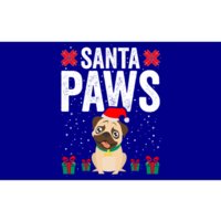 Santa Paws Pug Dog Funny Christmas Pugmas Gift Bumper Sticker