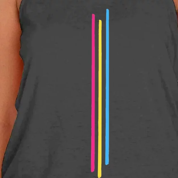 Subtle Pansexual Pride Pan Flag Pride Month Women's Knotted Racerback Tank