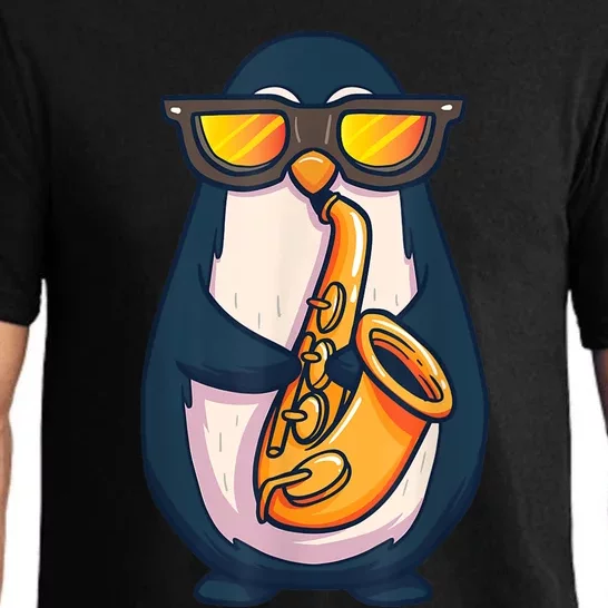 Saxophone Player Penguin Jazz Band Music Animal Lovers Gift Pajama Set