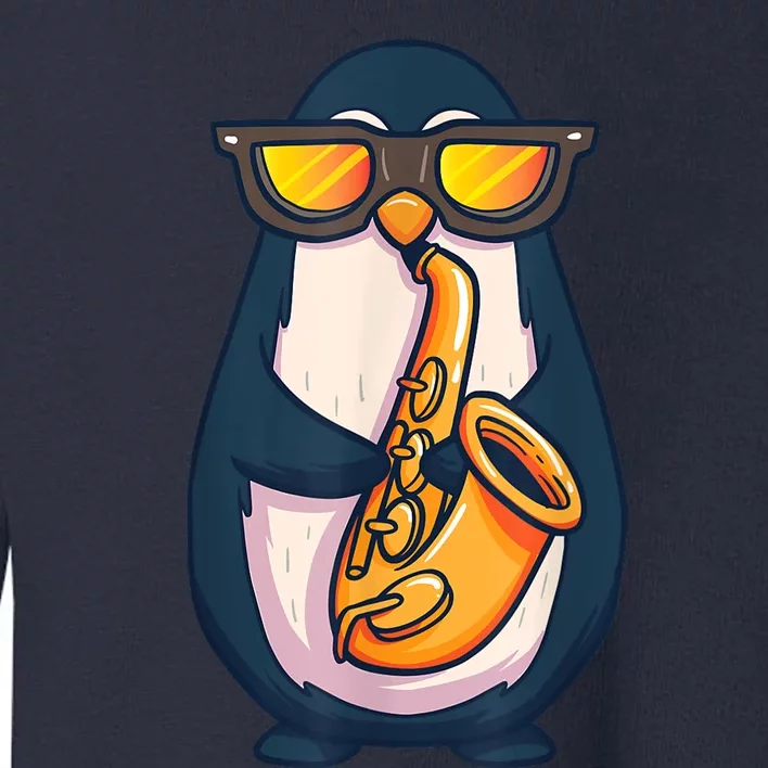 Saxophone Player Penguin Jazz Band Music Animal Lovers Gift Toddler Sweatshirt